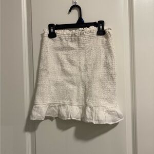 Abercrombie & Fitch Textured White Mini Skirt